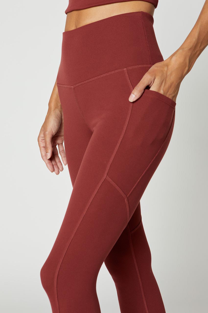 Remy Recycled High-Waisted Ribbed 7/8 Legging