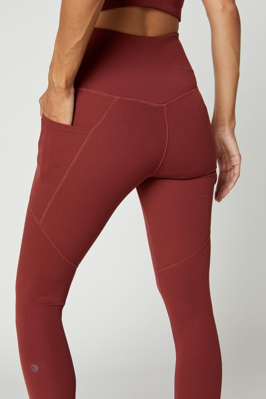 Remy Recycled High-Waisted Ribbed 7/8 Legging