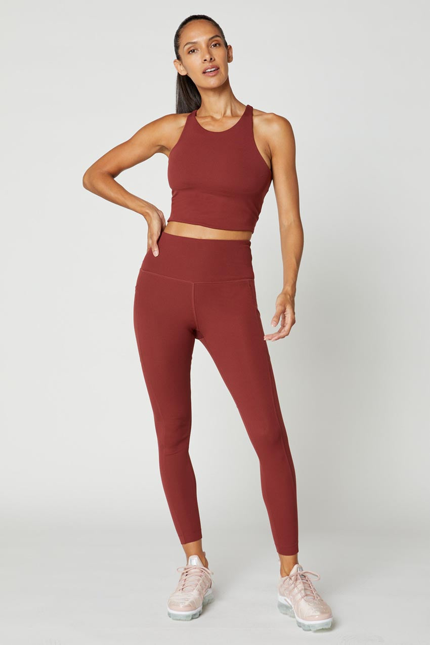 Remy Recycled High-Waisted Ribbed 7/8 Legging