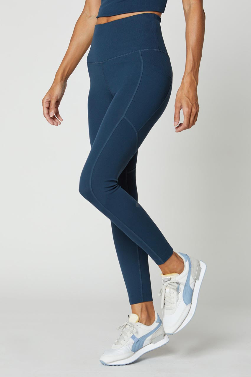 Remy Recycled High-Waisted Ribbed 7/8 Legging