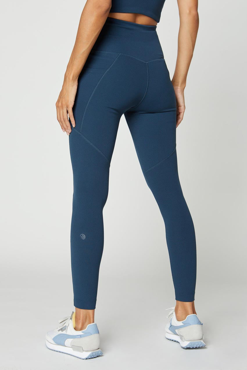 Remy Recycled High-Waisted Ribbed 7/8 Legging