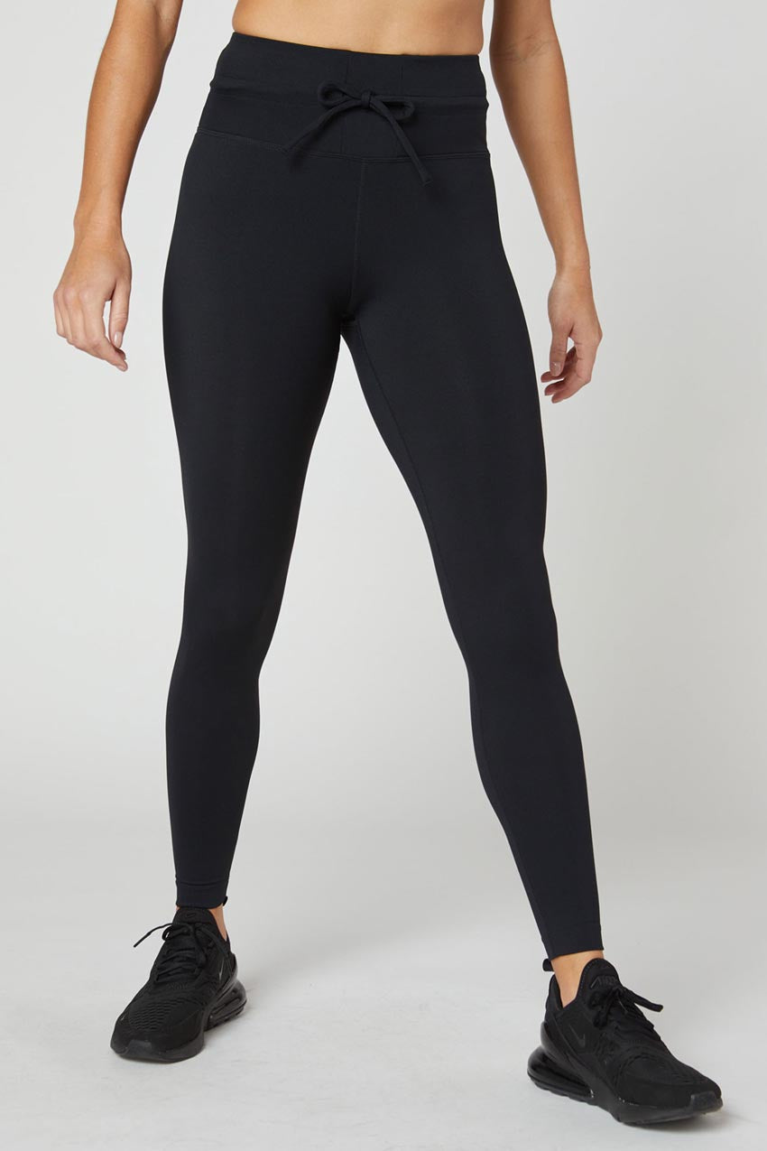 Liliana Vital High-Waisted Full-Length Waistband Drawcord Legging