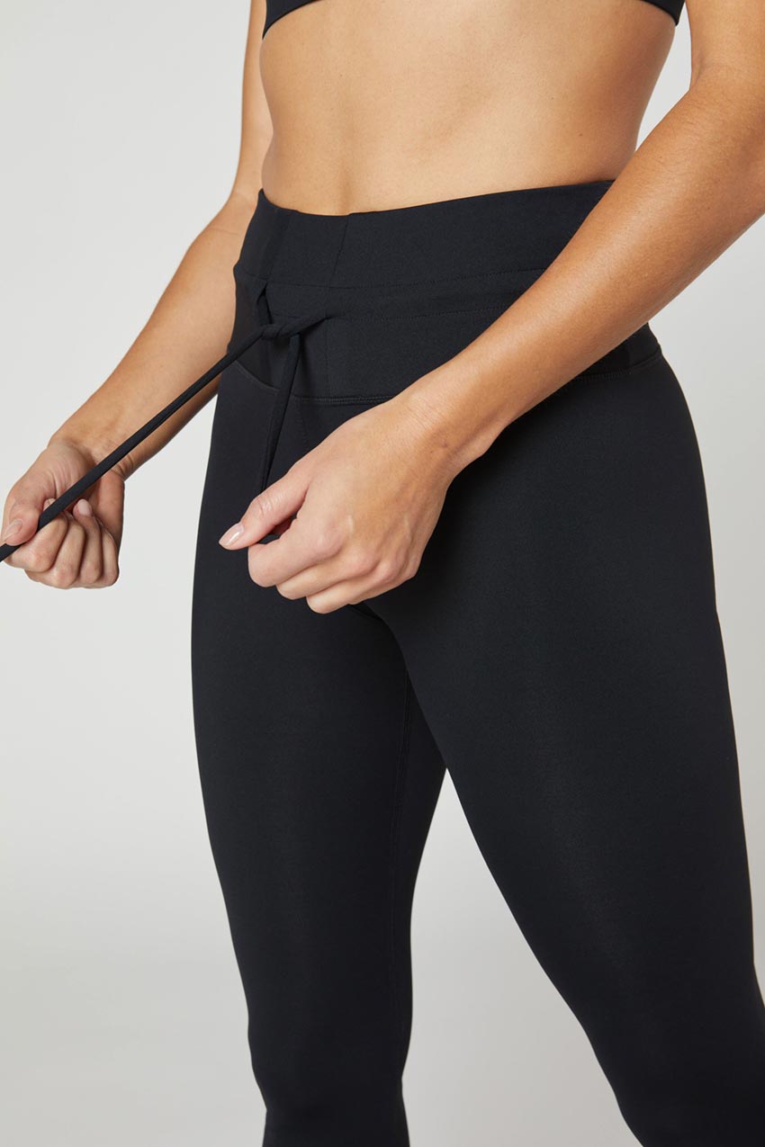 Liliana Vital High-Waisted Full-Length Waistband Drawcord Legging