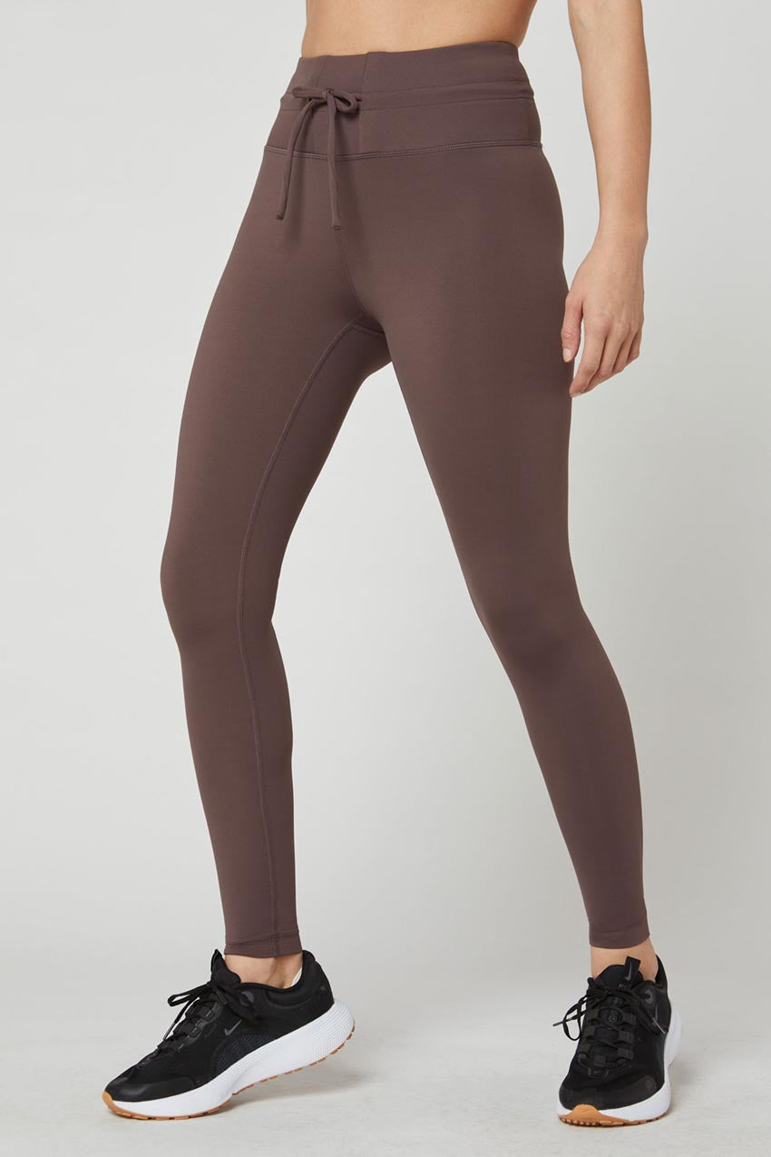 Liliana Vital High-Waisted Full-Length Waistband Drawcord Legging