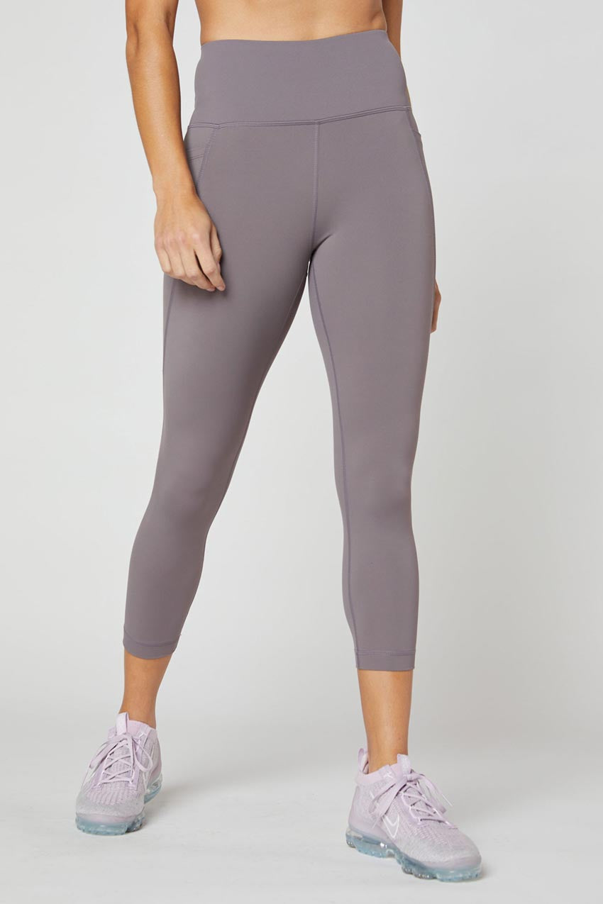 MPG Sport Laney Vital High-Waisted 22" Capri in Violet Smoke