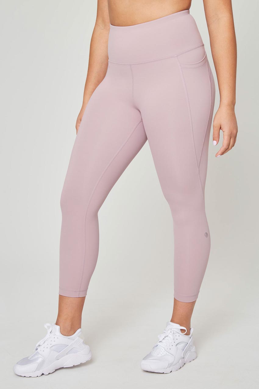 MPG Sport Laney Vital High-Waisted 22" Capri in Purple Fog