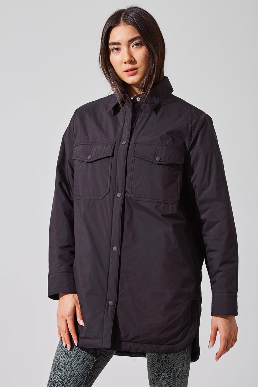 Hazel Oversized Woven Shirt Jacket