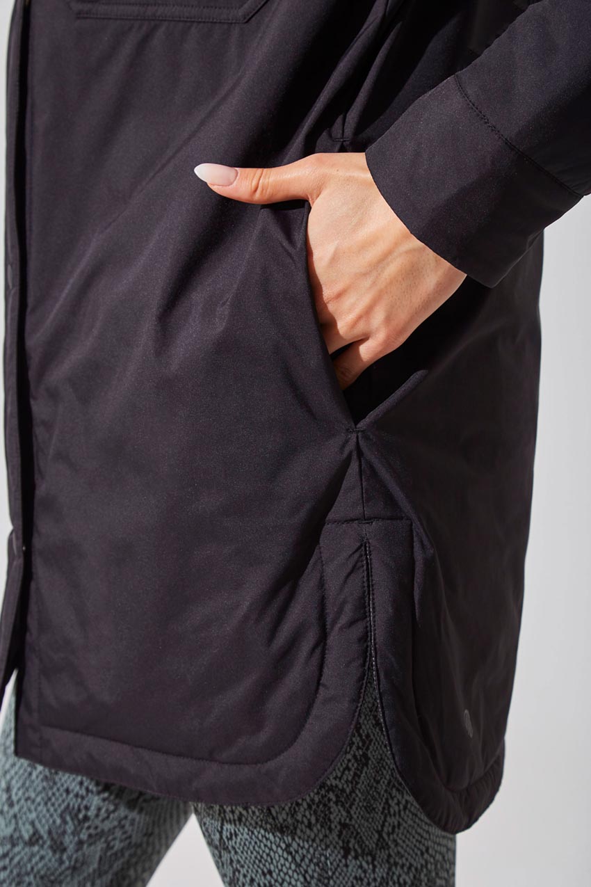 Hazel Oversized Woven Shirt Jacket