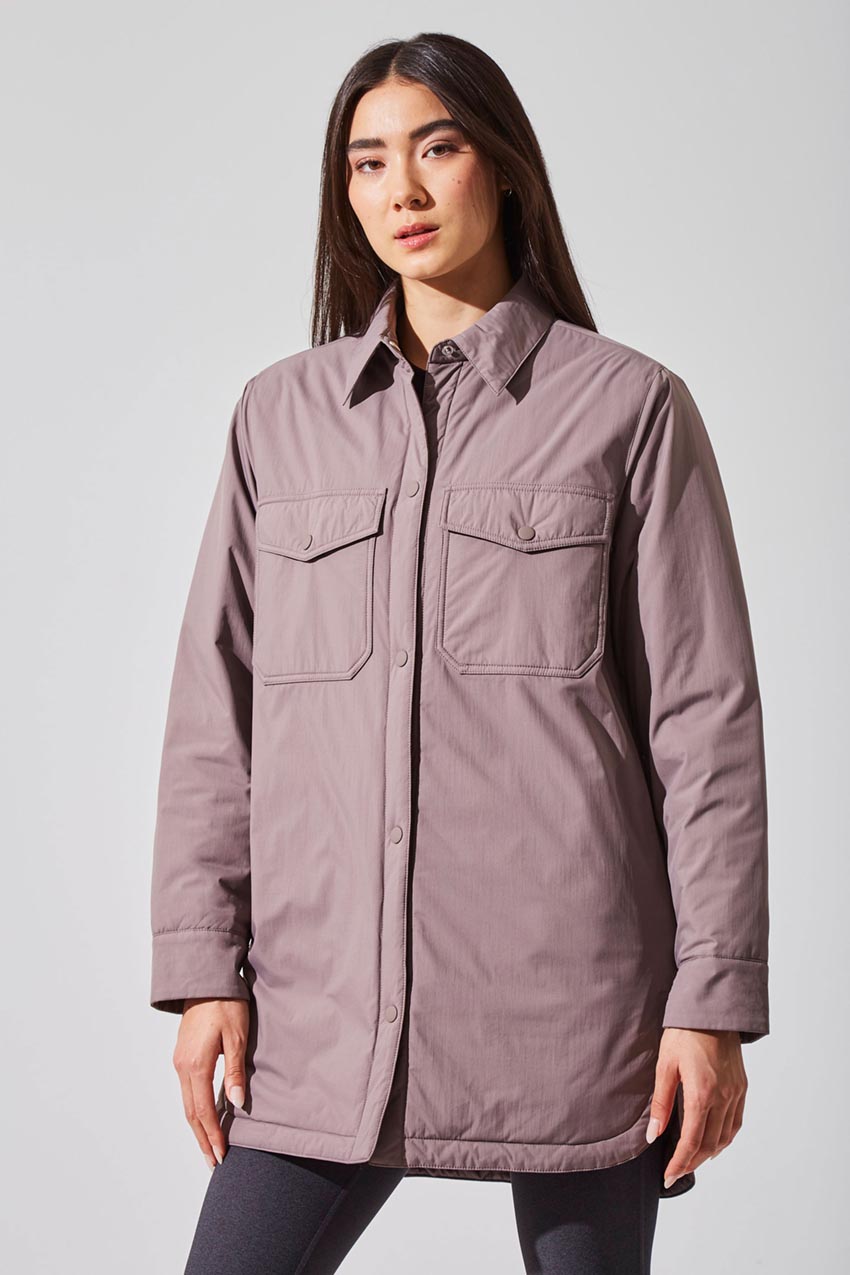 Hazel Oversized Woven Shirt Jacket