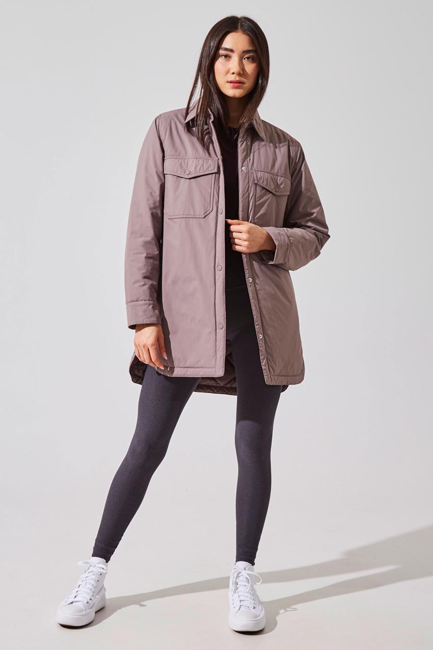 Hazel Oversized Woven Shirt Jacket