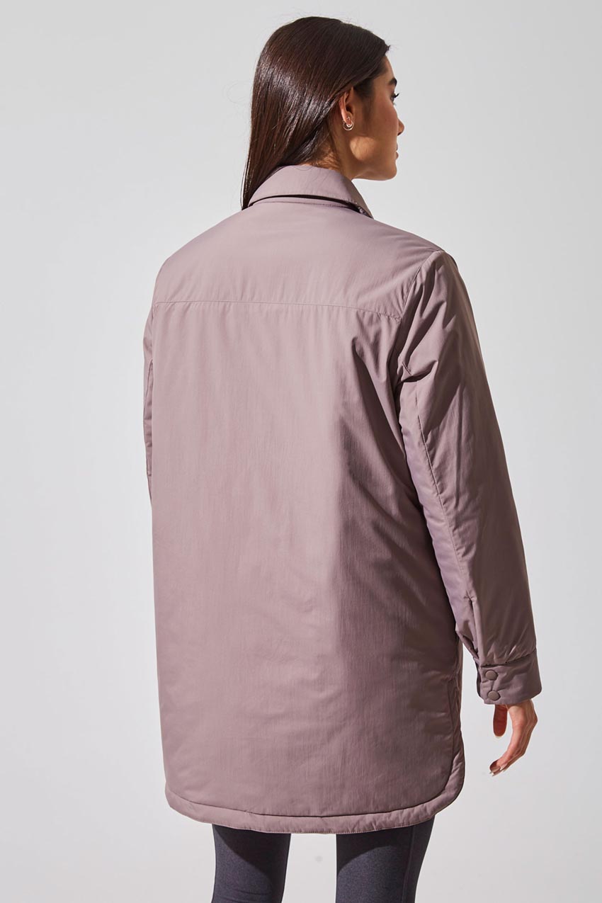 Hazel Oversized Woven Shirt Jacket