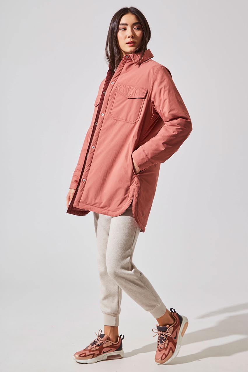 Hazel Oversized Woven Shirt Jacket