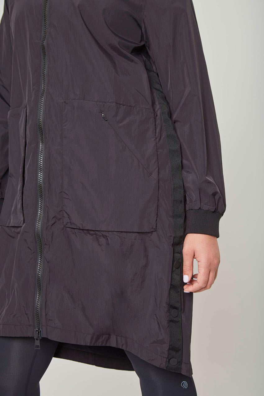 Lennon Midi Cargo Snap Slits Jacket