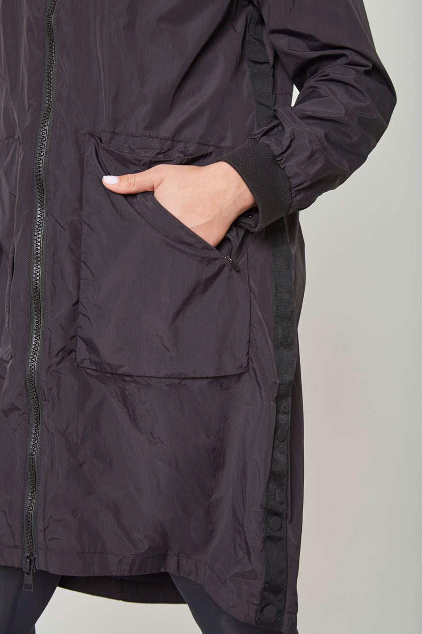 Lennon Midi Cargo Snap Slits Jacket