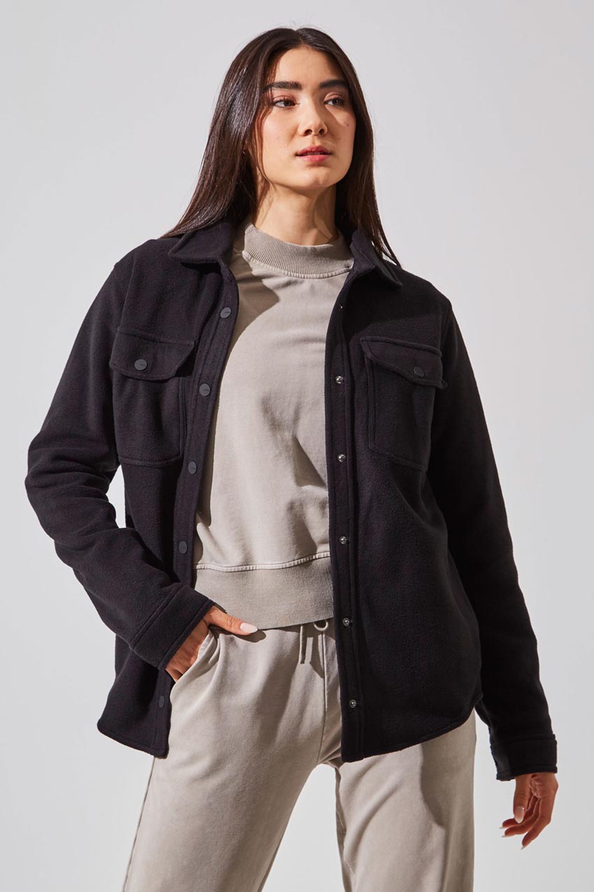 Spencer All Gender Fleece Shirt Jacket