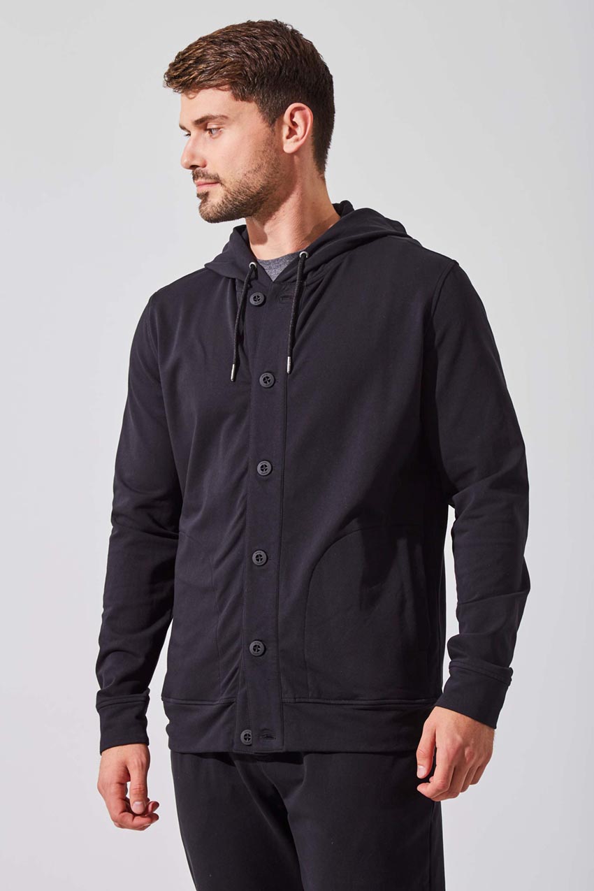 Leo Luxe Cotton Hooded Cardigan