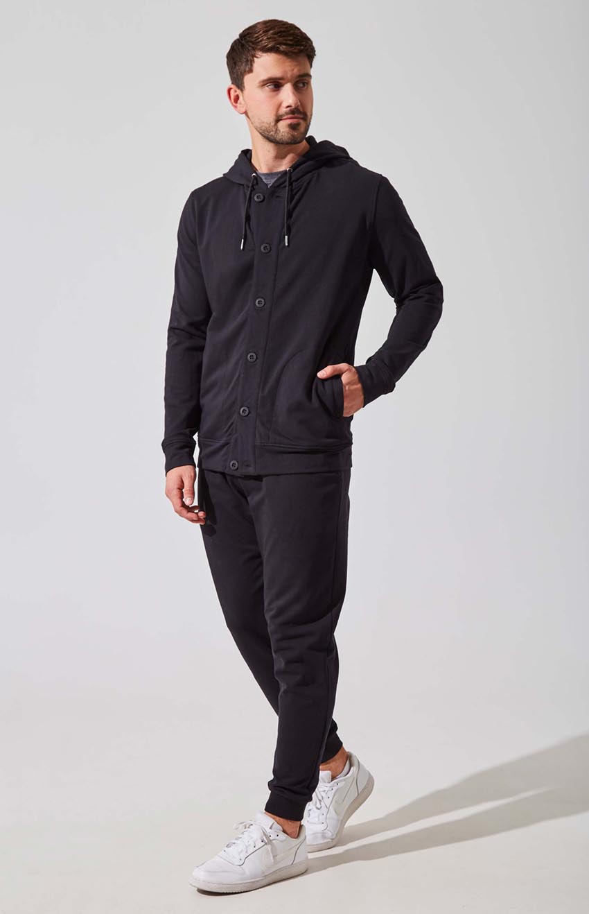 Leo Luxe Cotton Hooded Cardigan