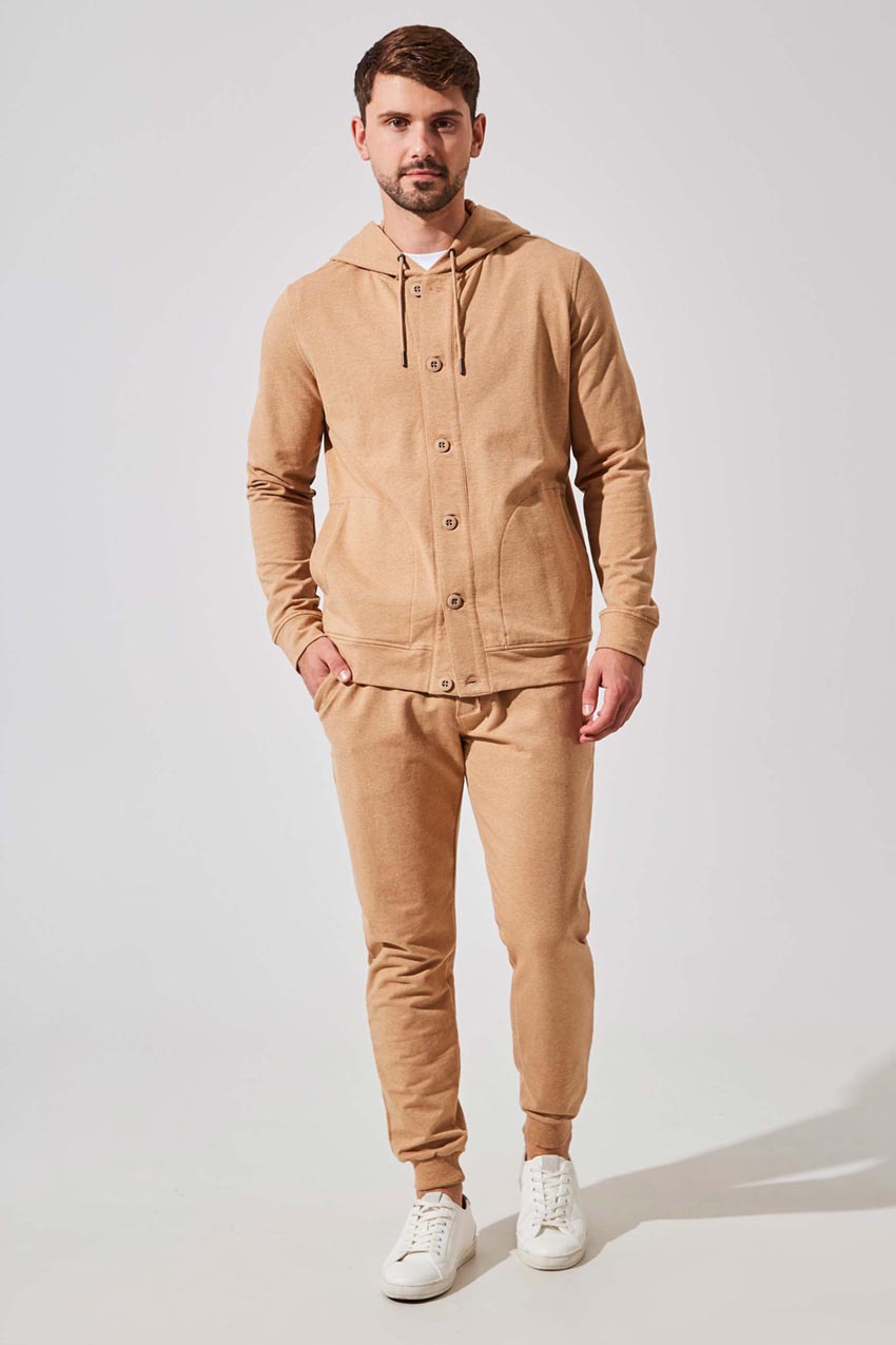 Leo Luxe Cotton Hooded Cardigan