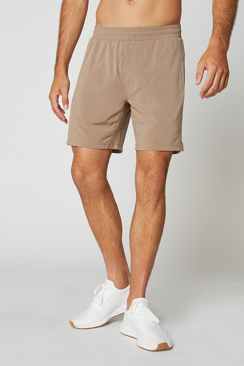 MPG Sport Catch Stride 7" Recycled Polyester Short with Liner in Pine Bark