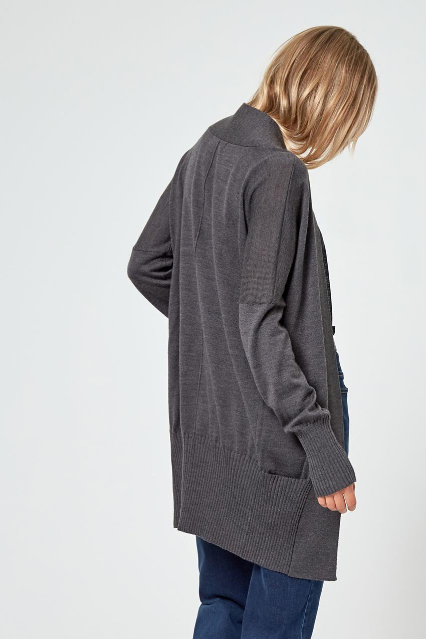 Establish Sustainable Merino Wool Open Front Cardigan