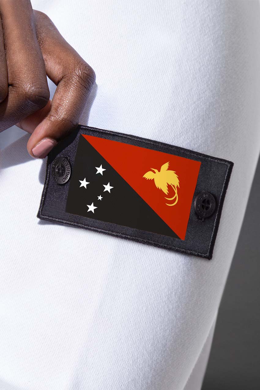 Mondetta Originals retro streetwear customizable Papua New Guinea country patch