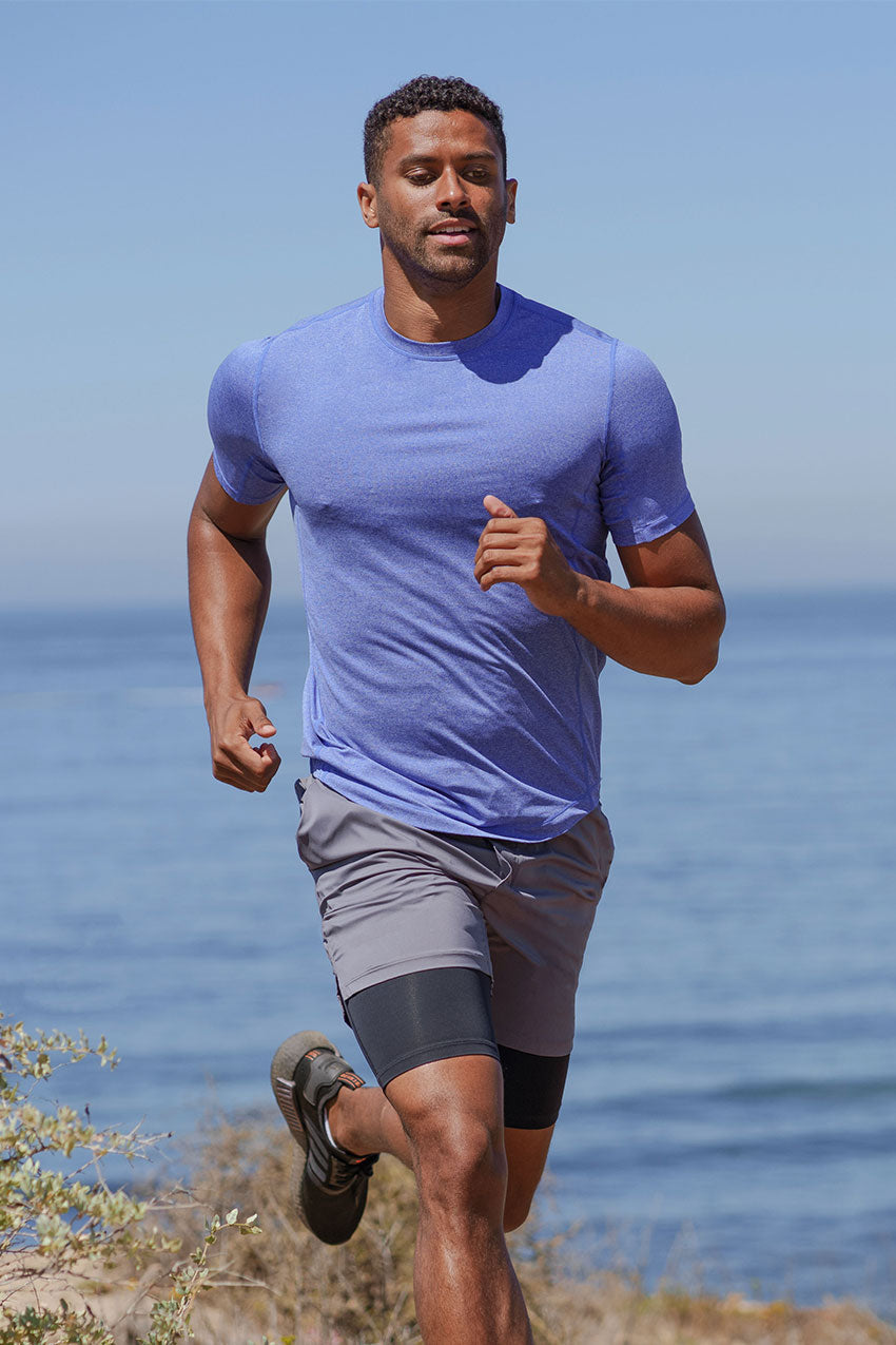 Conquer Crew Neck Short Sleeve Tech Shirt - Sale
