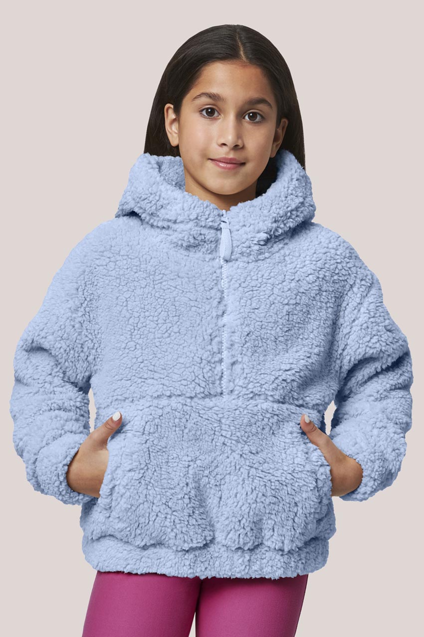 Girls’ Long Sleeve Sherpa Half-Zip Pullover