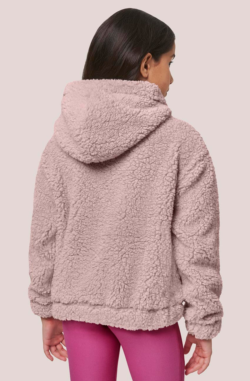 Girls’ Long Sleeve Sherpa Half-Zip Pullover – Mondetta USA