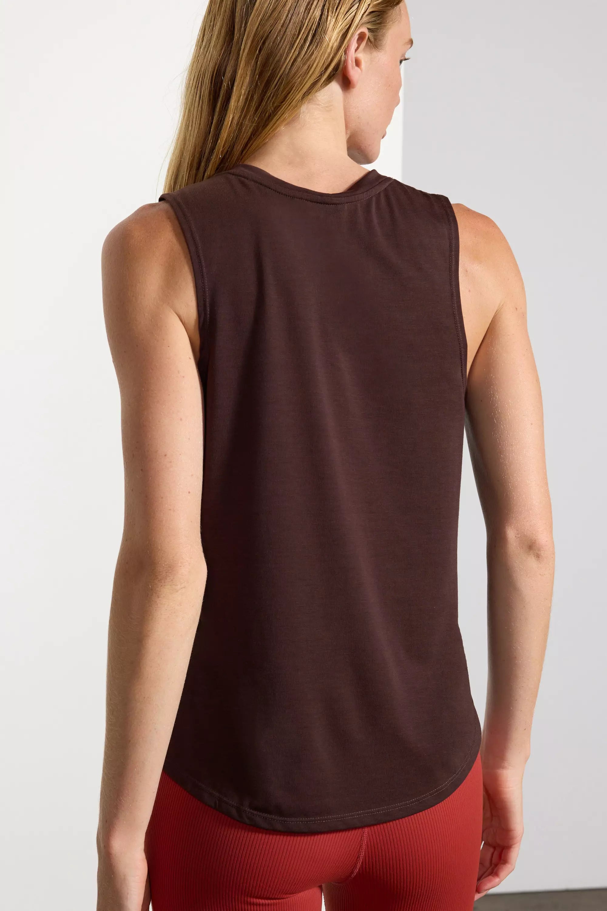 Performance Knit Tank - Chocolate Brown