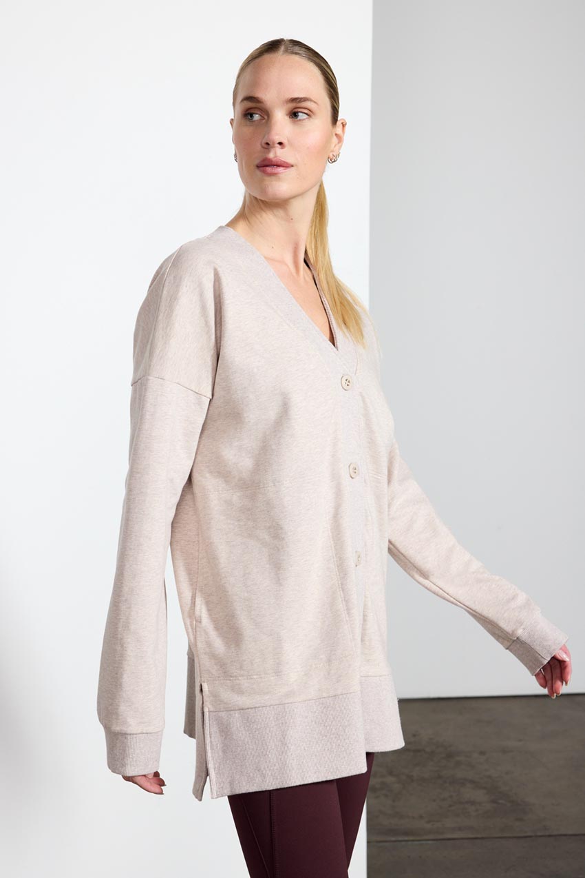 Unwind Button Front Relaxed Cardigan