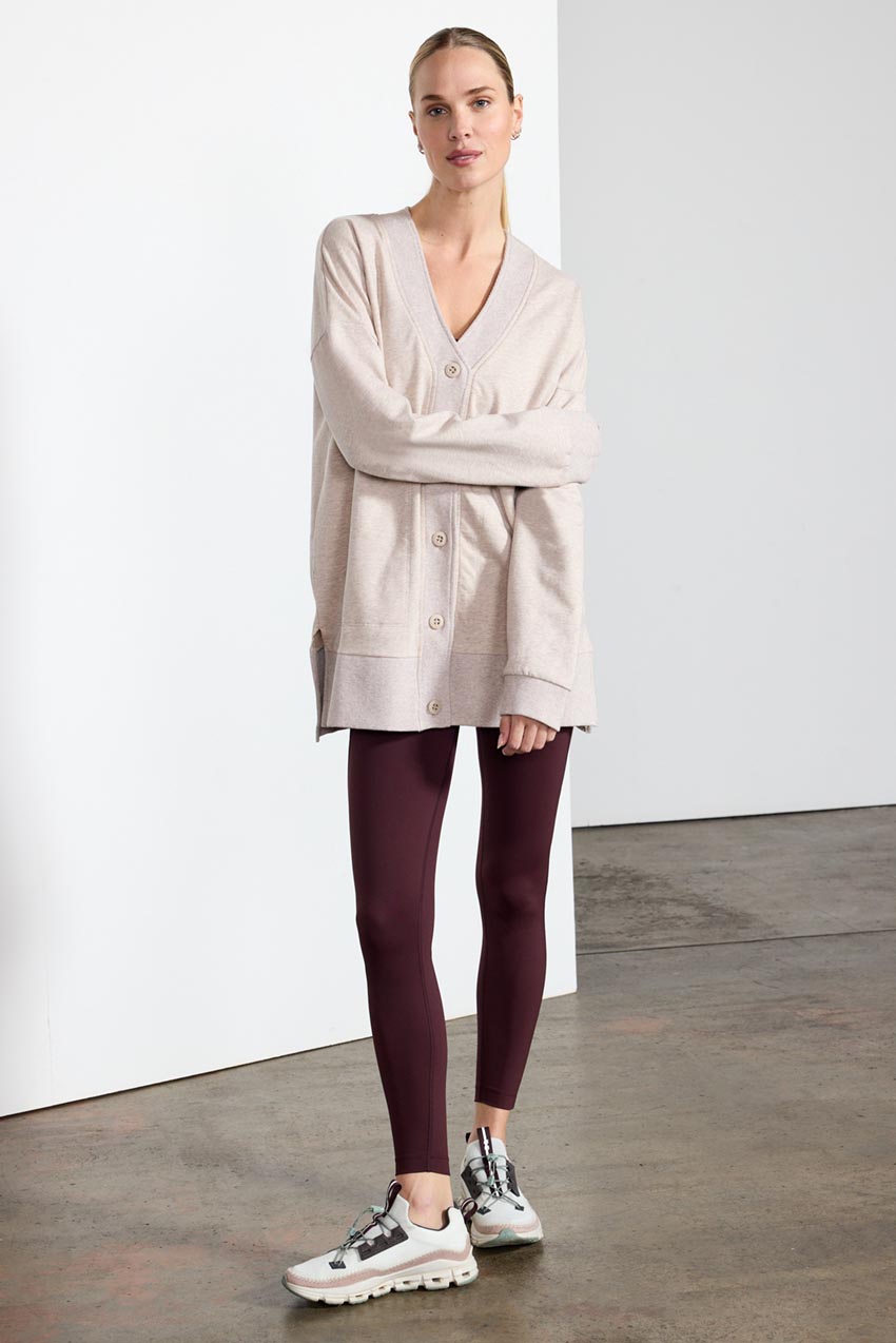 Unwind Button Front Relaxed Cardigan