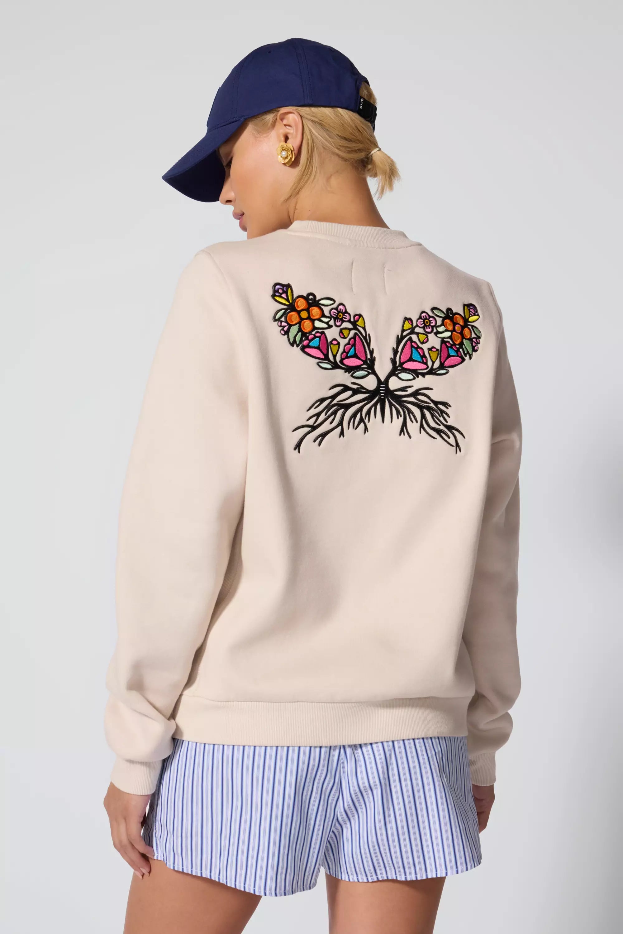 Luxefleece Embroidered Sweatshirt - Stone