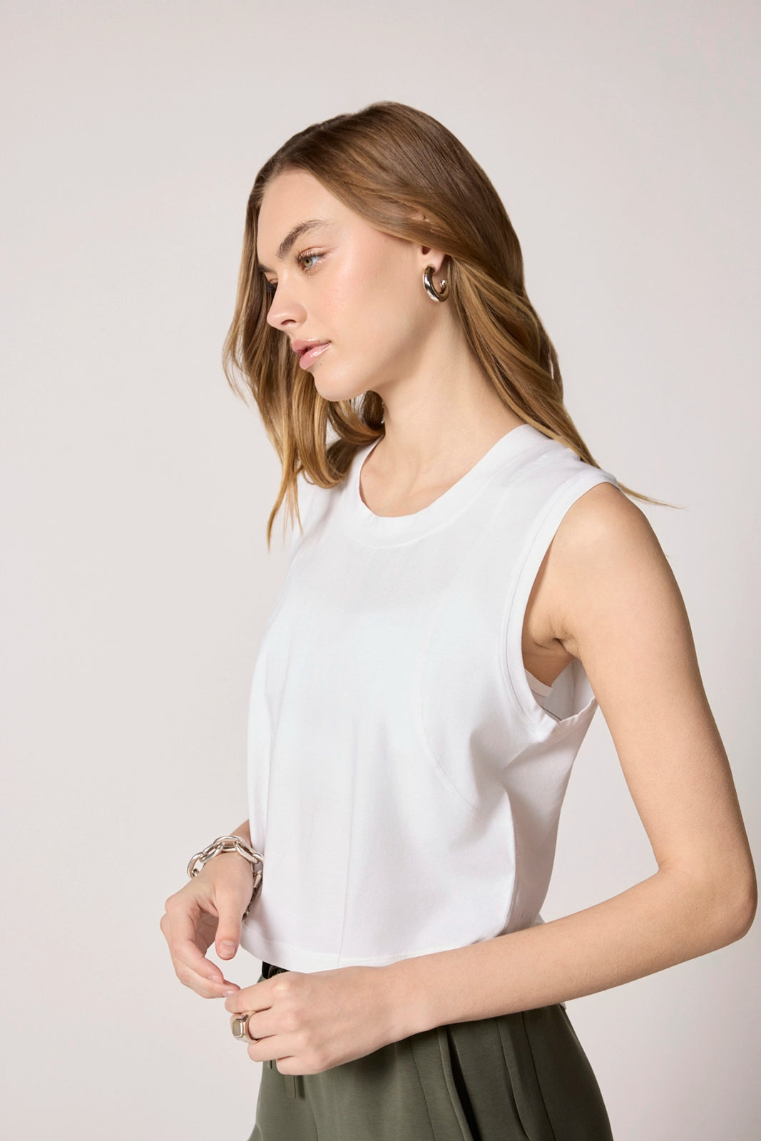 Pima Cotton Tank - Brilliant White