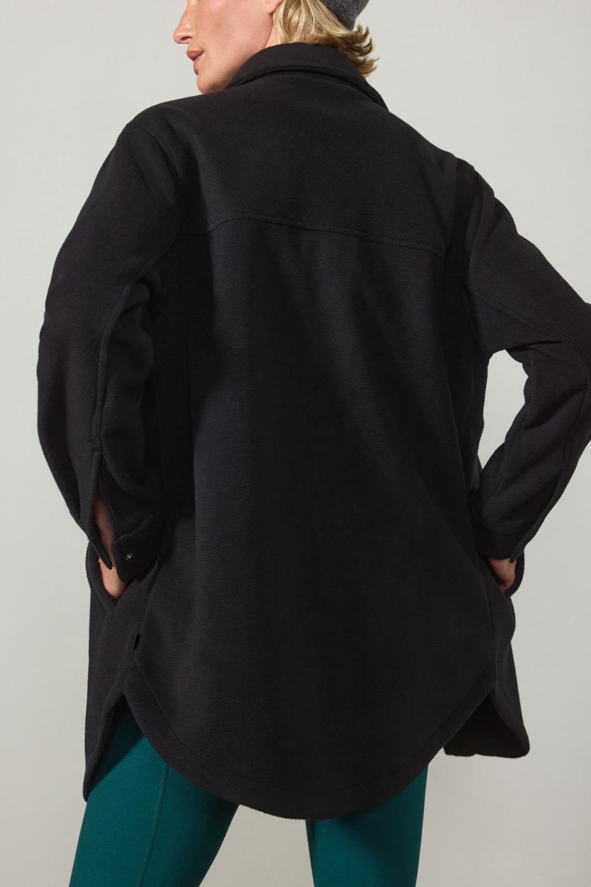Elevate Recycled Polyester Shirt Jacket with Welt Pockets