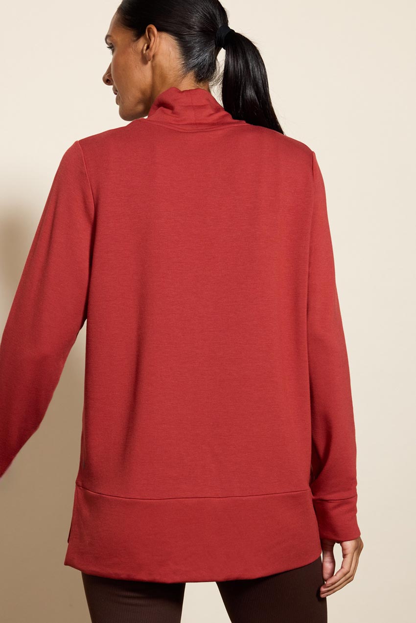 Serene Recycled Polyester TENCEL™ Modal Funnel Neck Pullover