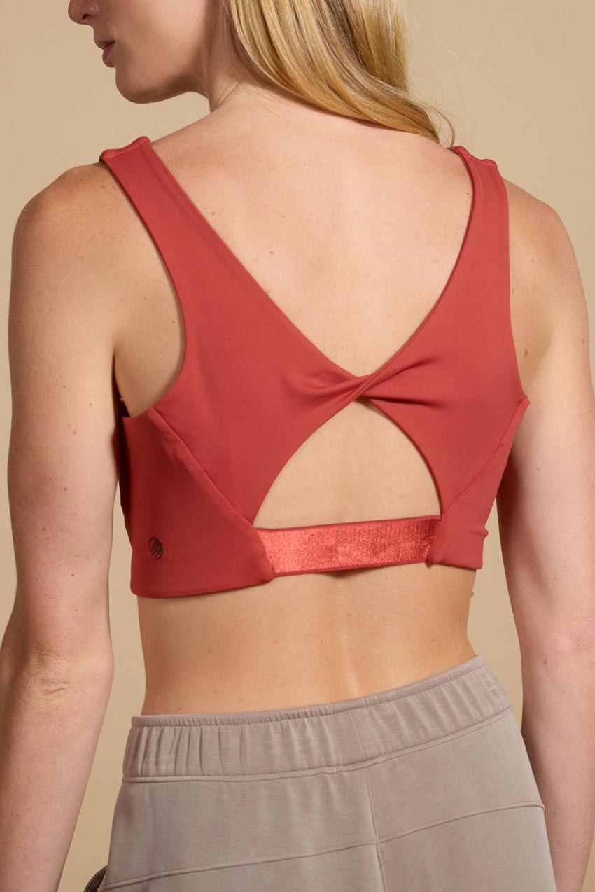 Vital V Neck Medium Support Sports Bra