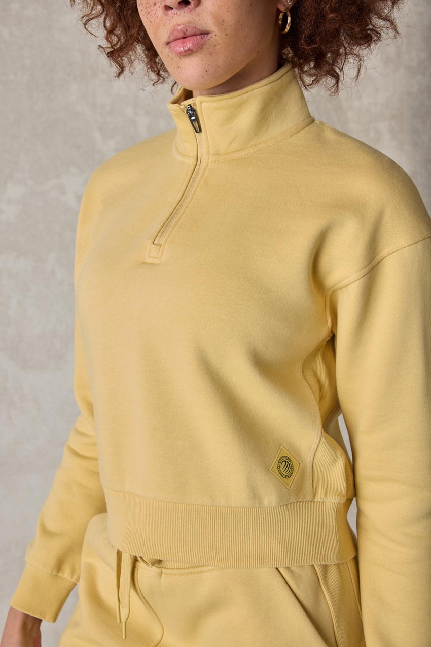The Comfort Women’s 1/4 Zip Cropped Sweatshirt - Sale