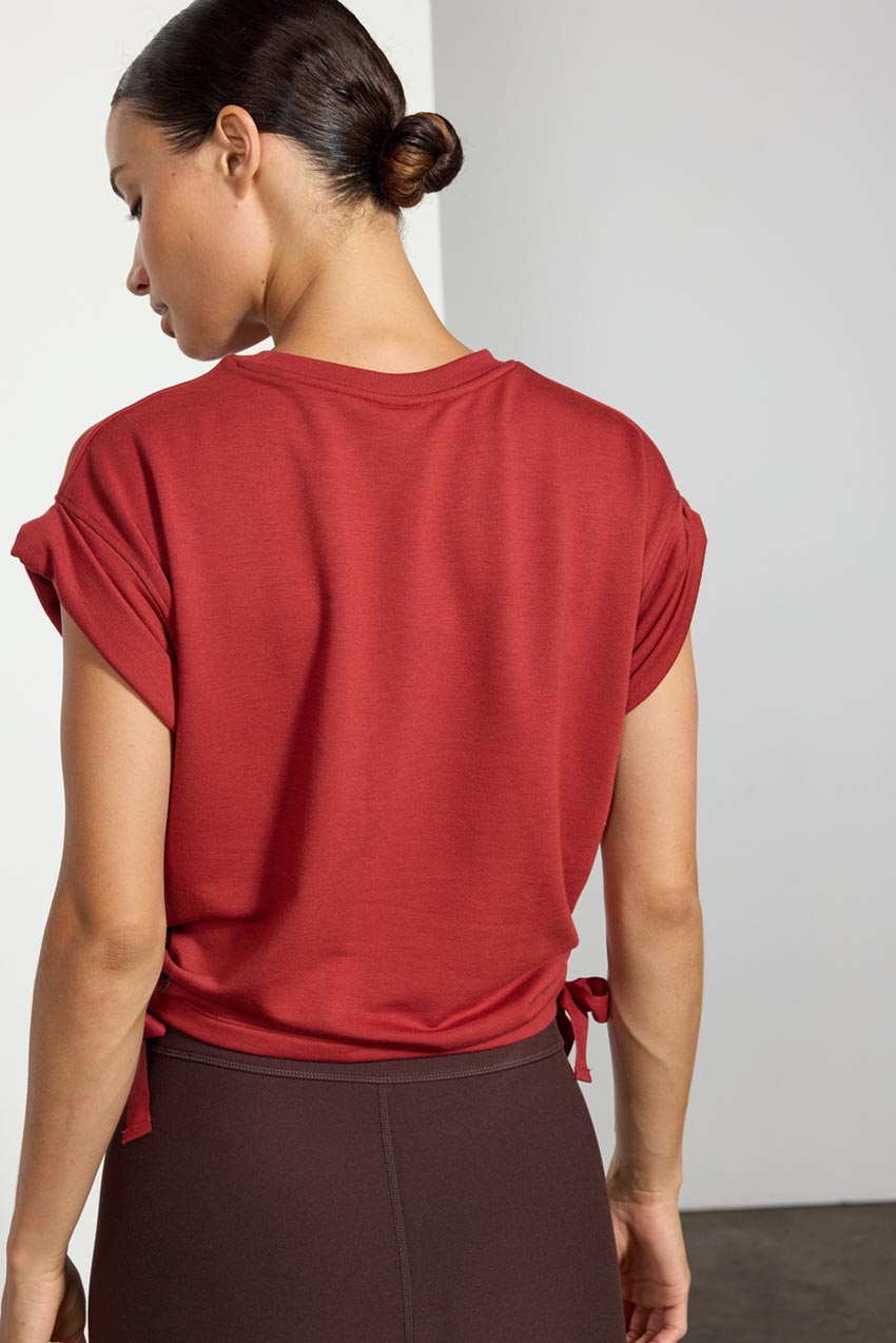 Serene Recycled Polyester TENCEL™ Modal Side Cord Sleeveless Sweatshirt