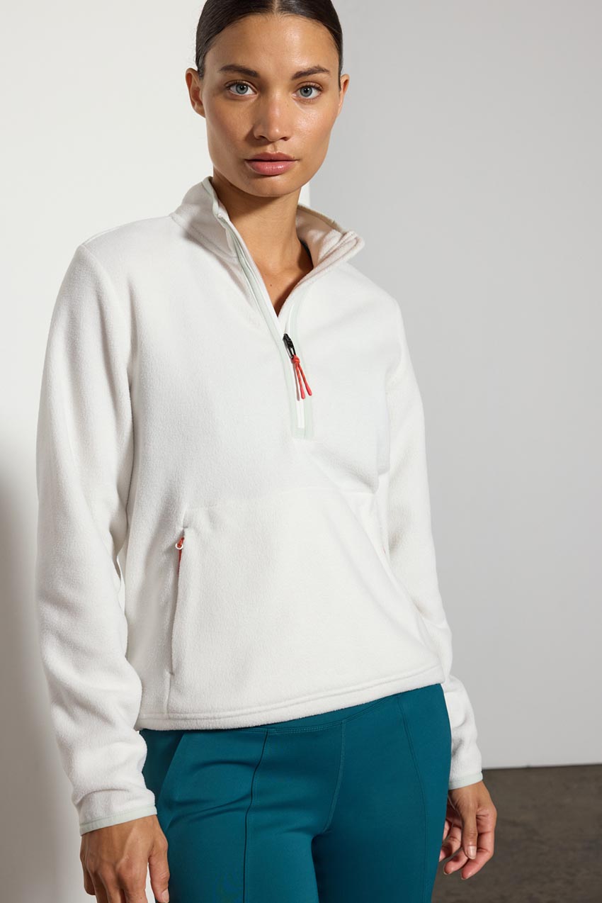 Mission Recycled Polyester Half-Zip with Secured Kanga Pocket