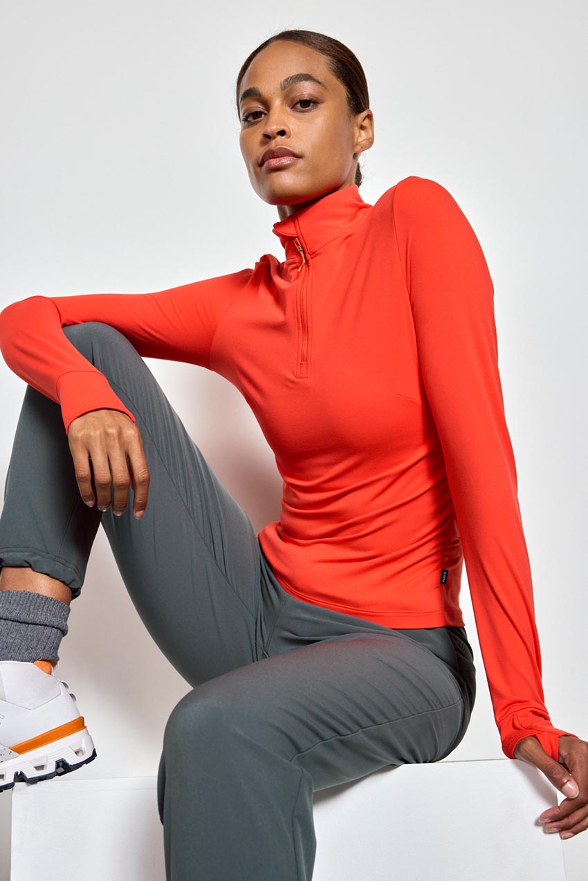 Half zip hot sale sports top