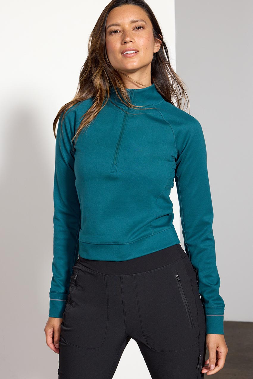 Traverse Fitted Half-Zip Long Sleeve Top