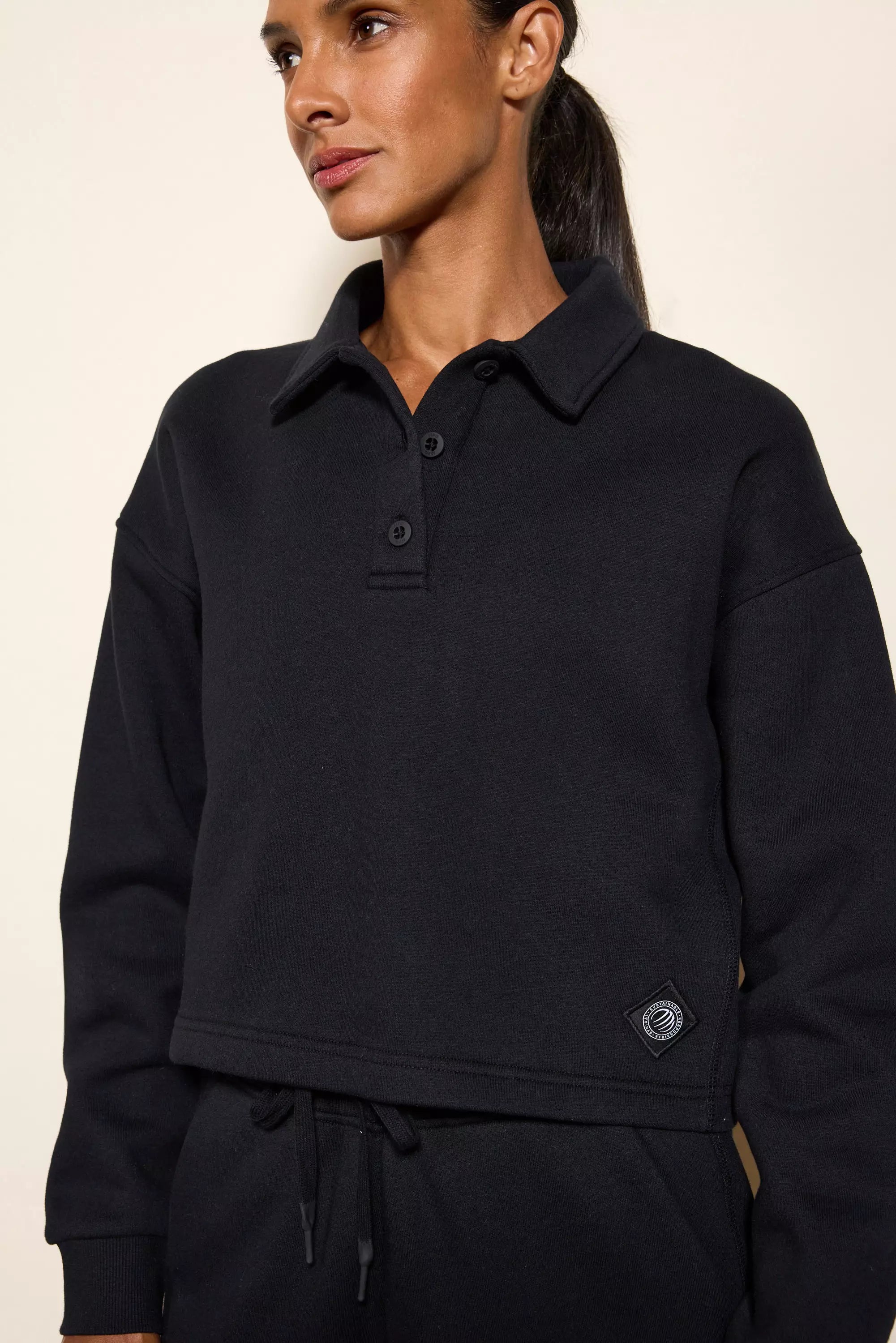 Comfort Fleece Polo - Black