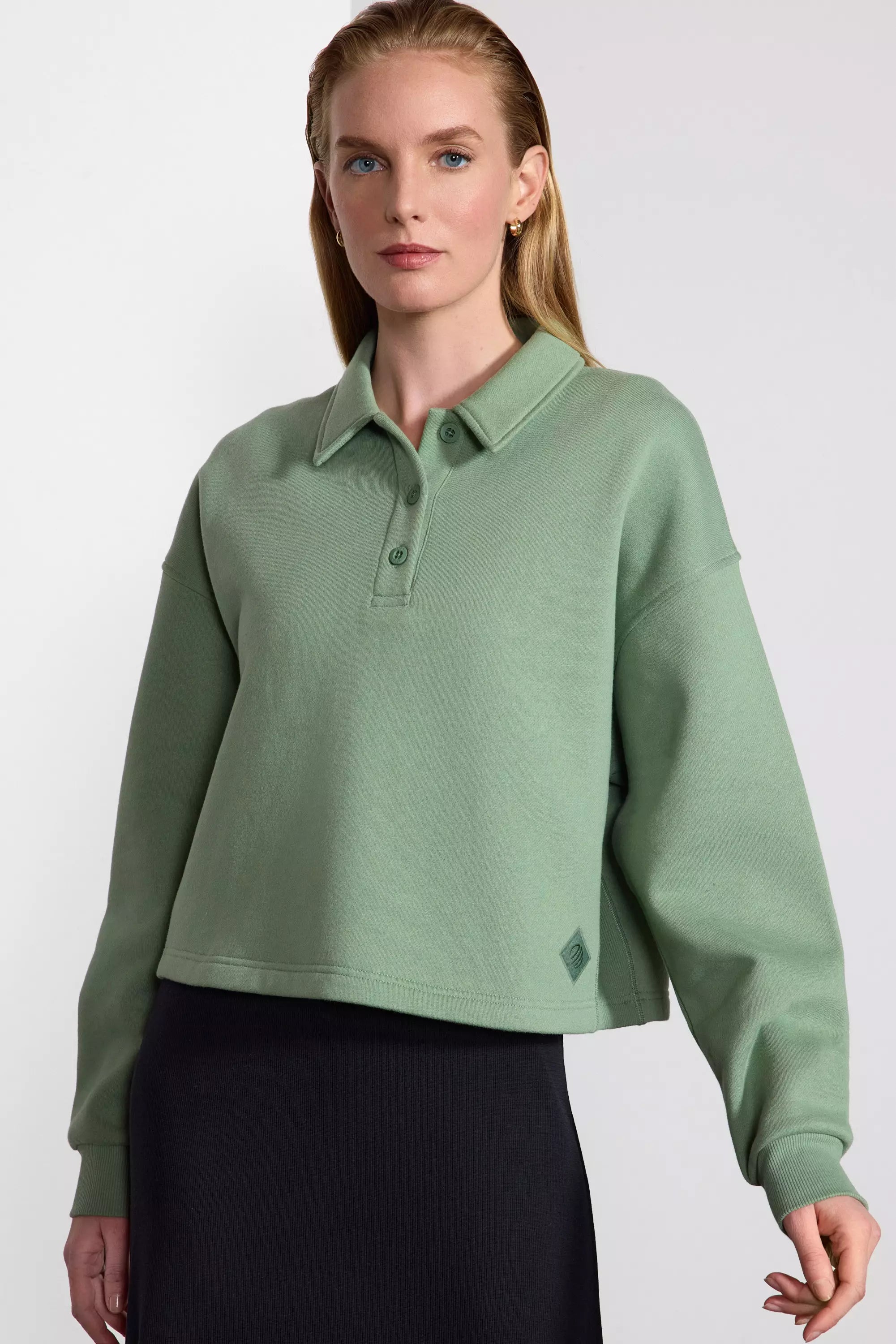 Comfort Fleece Polo - Hedge Green