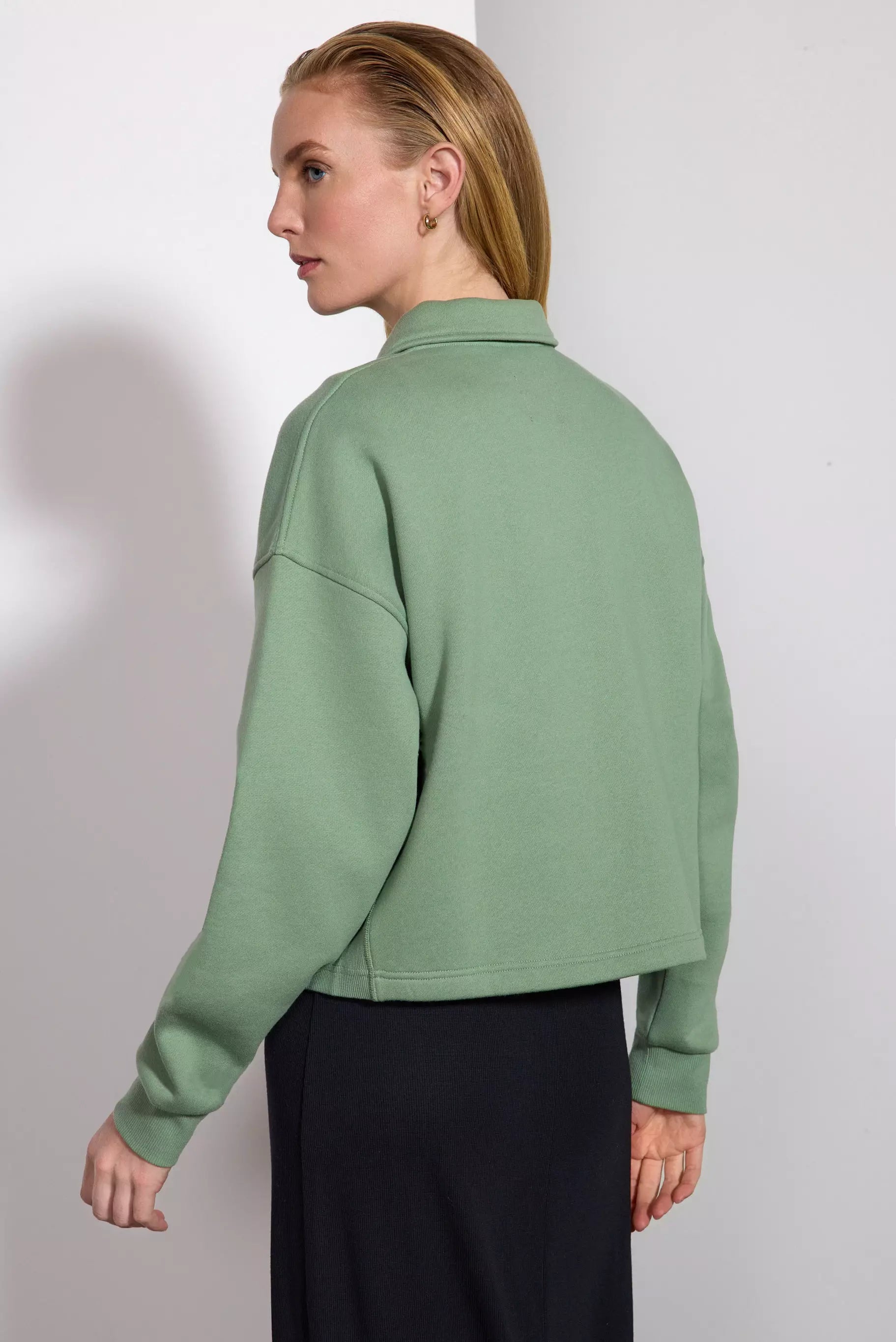 Comfort Fleece Polo - Hedge Green