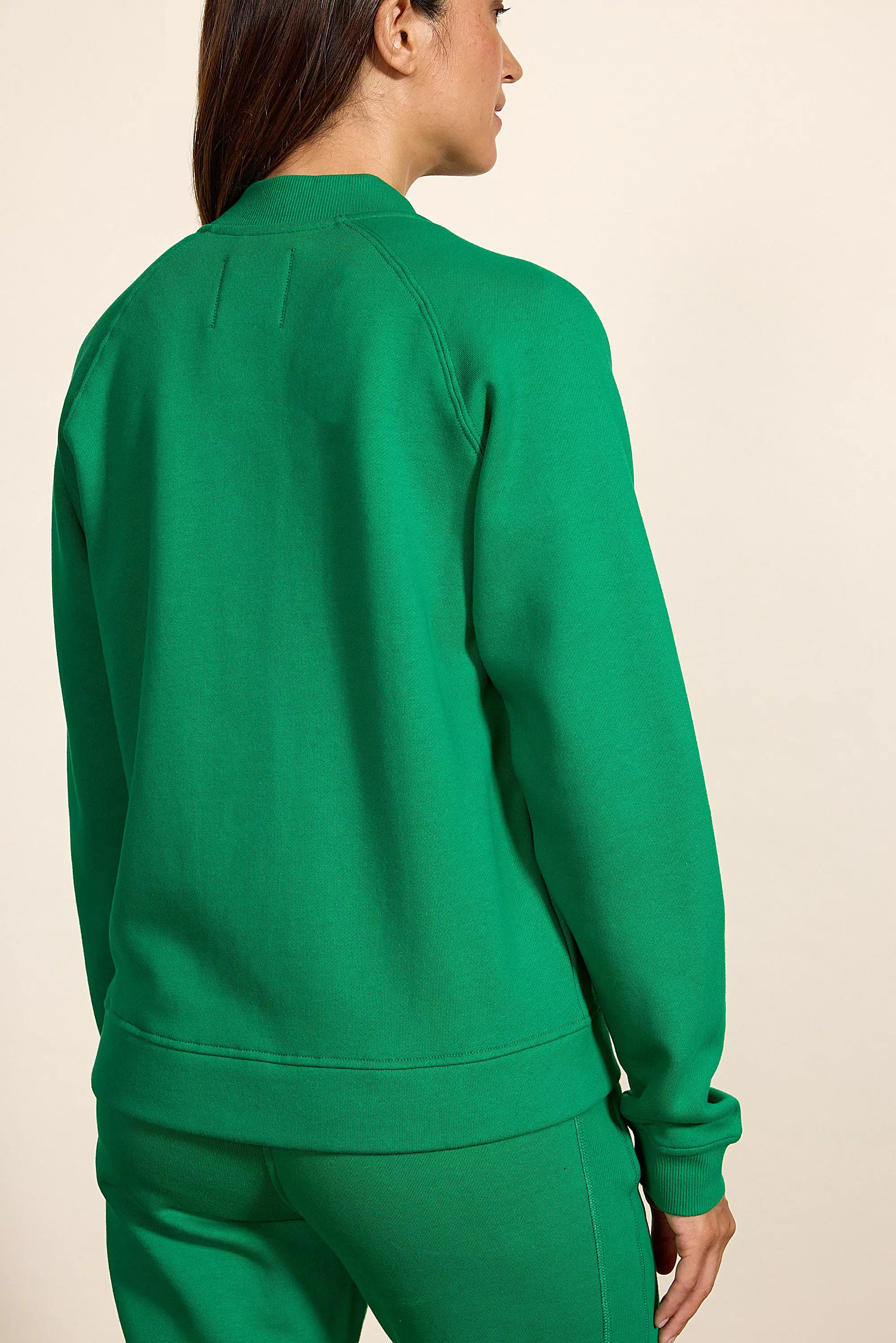 Chaqueta de bombardero de luxefleece - abundante verde