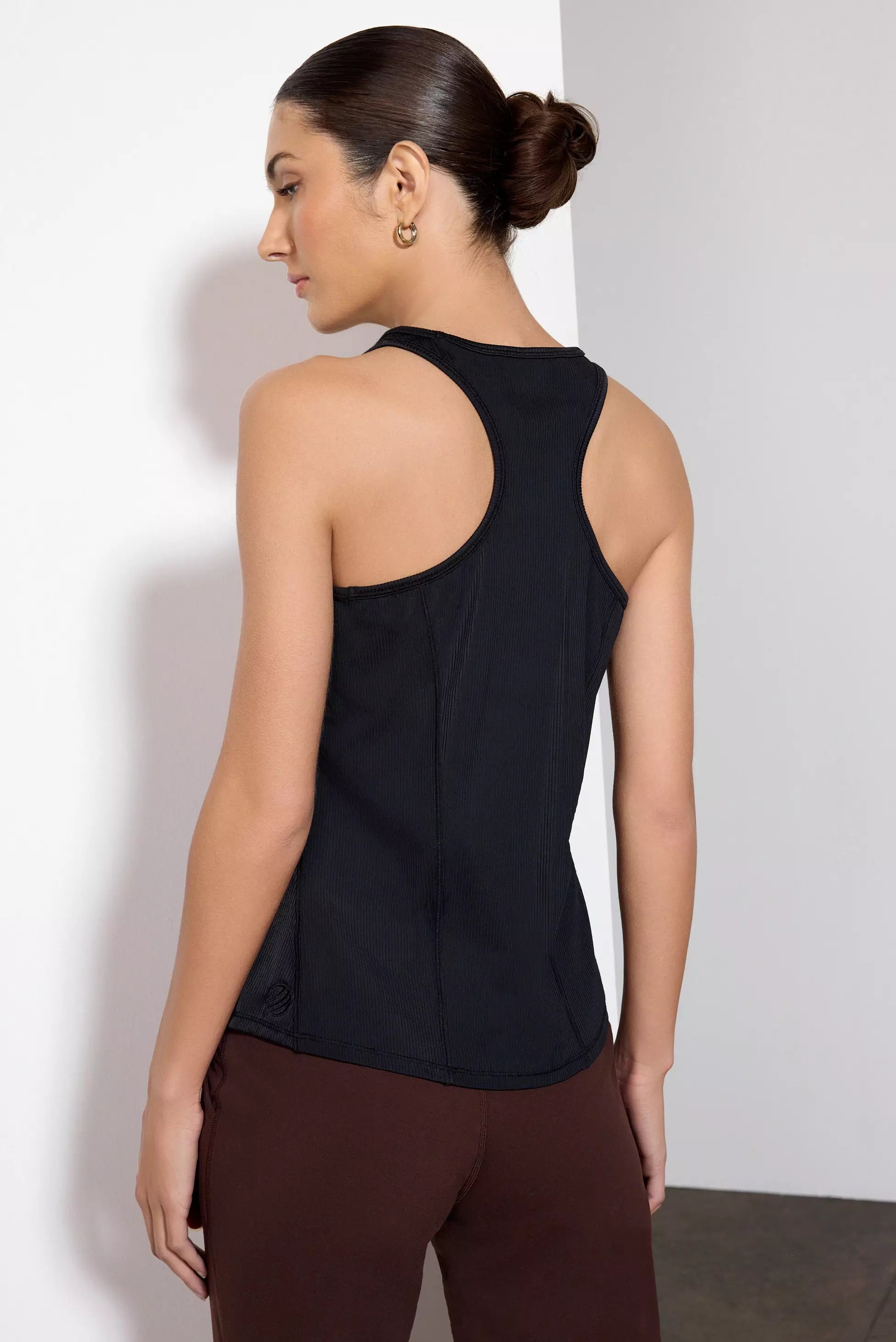 Vivid Racer Back Tank - Black