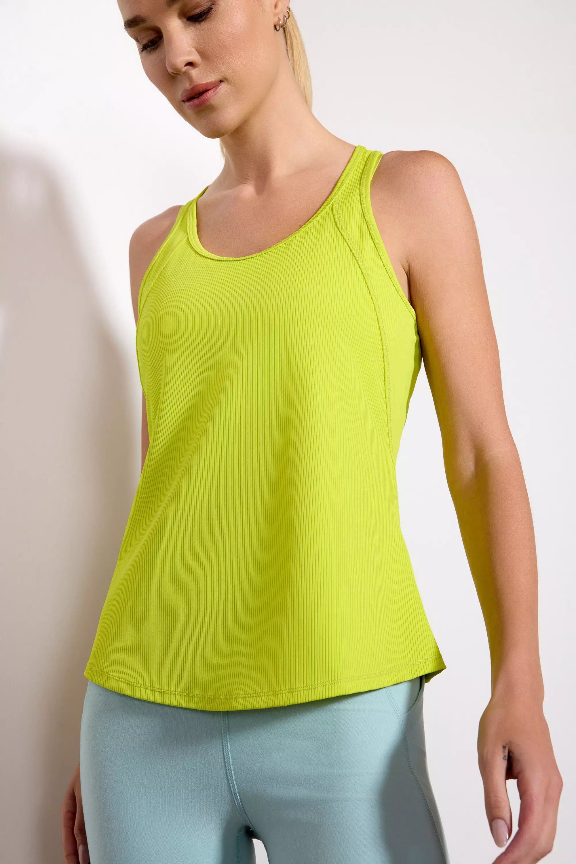 Vivid Racer Back Tank - Evening Primrose