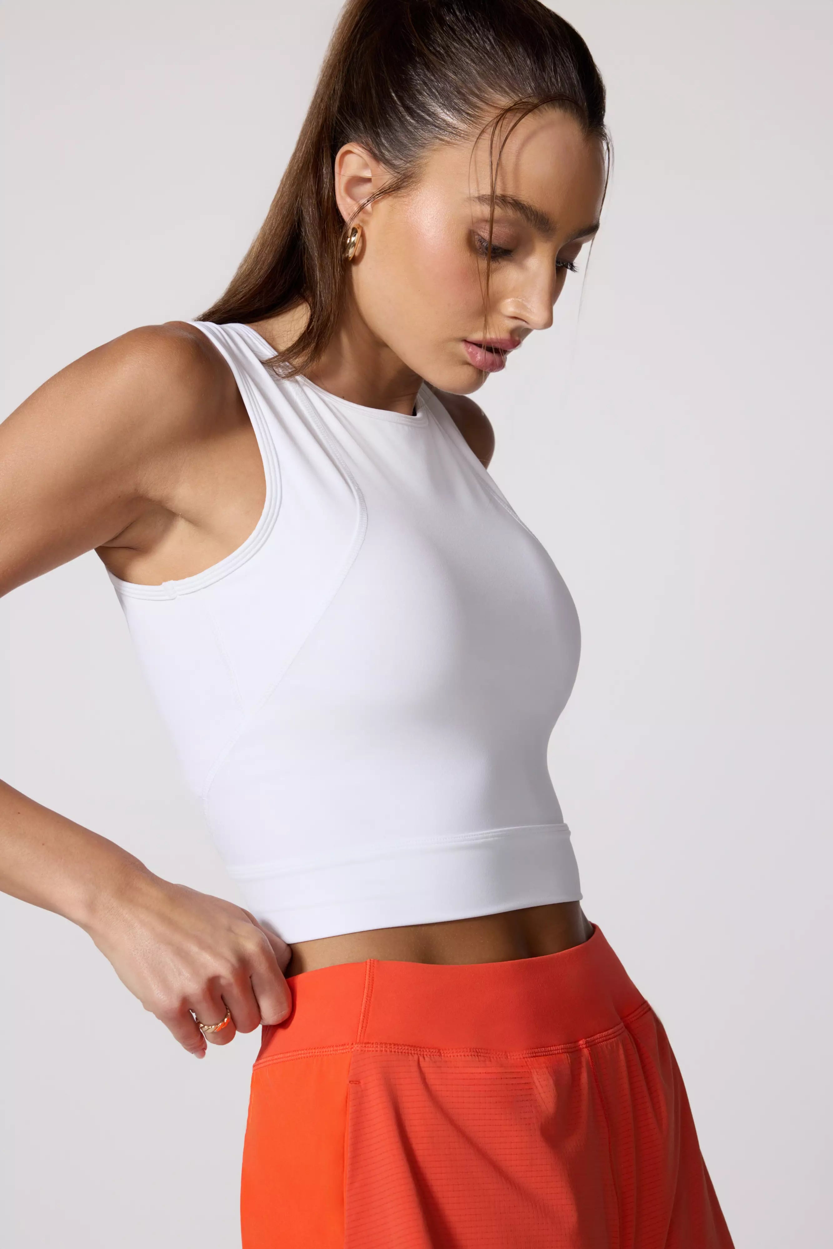 Vital Cropped Tank - White