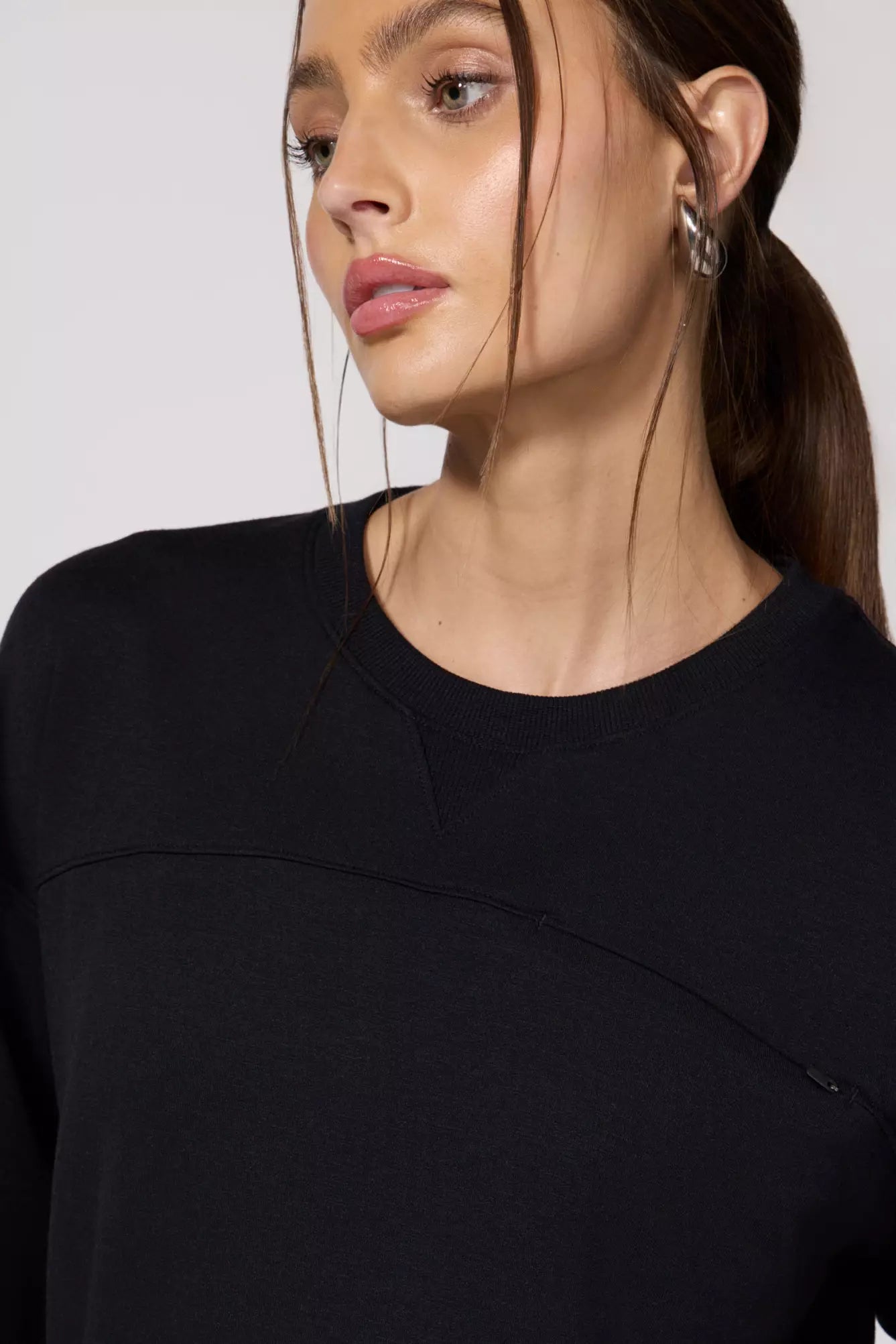 Serene Cropped Long Sleeve Pullover Top