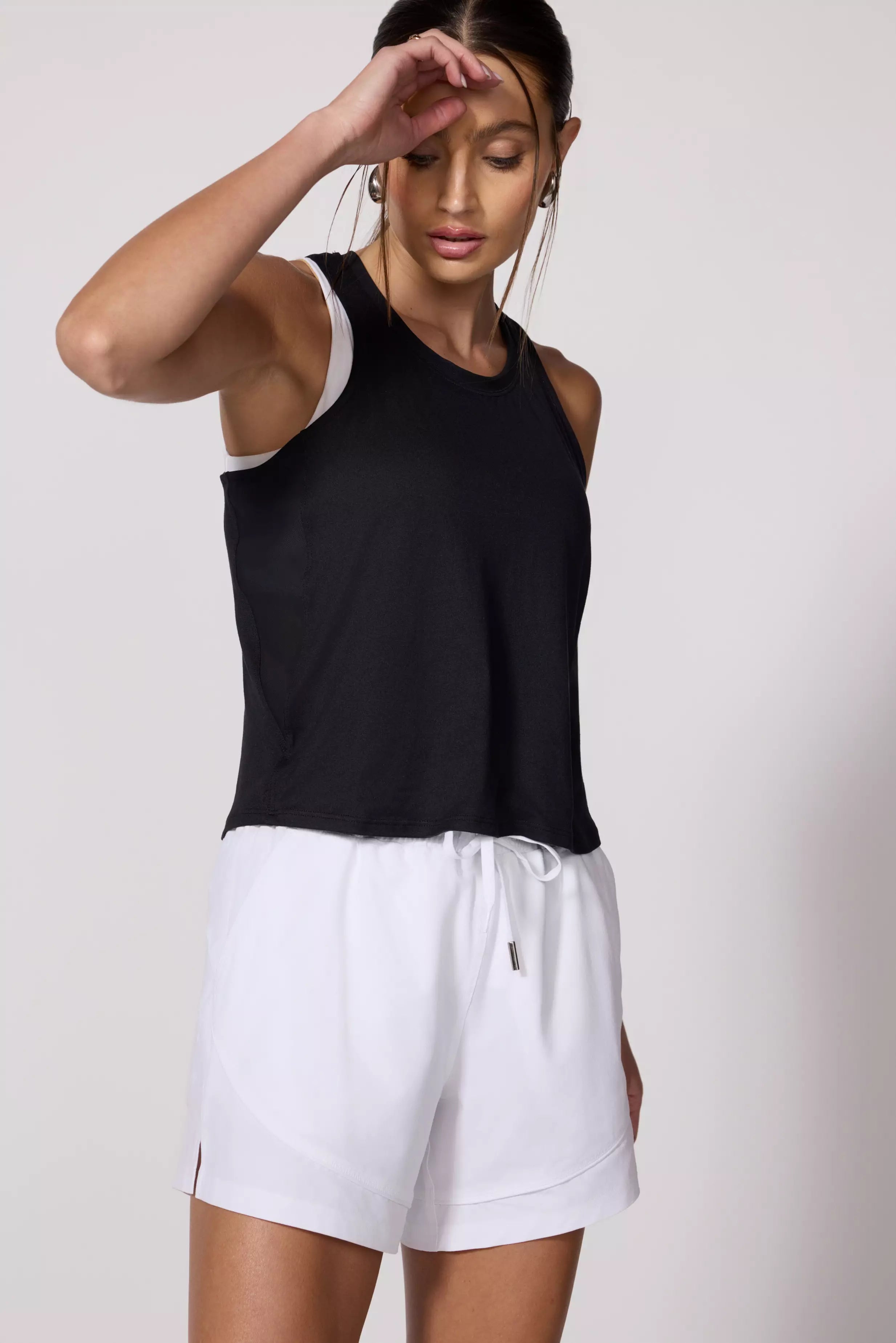 Pace Mesh Panelled Relaxed Fit Tank Top